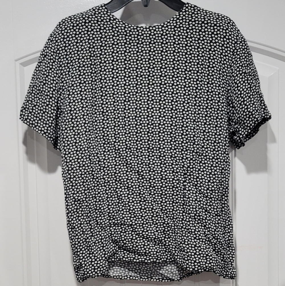 Rena Rowan Vintage Black and White Polka Dot Blouse